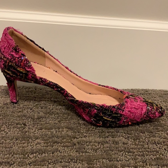 J. Crew Pink Tweed Heels - Picture 2 of 3